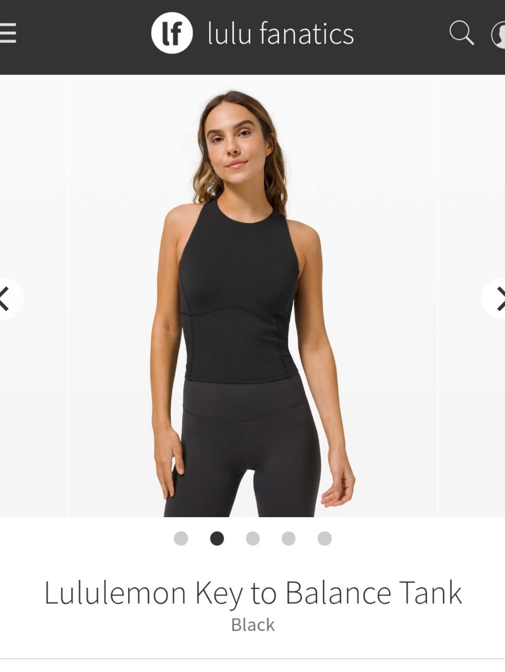 Lululemon Key To Balance Tank